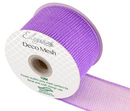 Eleganza Deco Mesh 63mm x 10m Lavender No.45 - Organza / Fabric